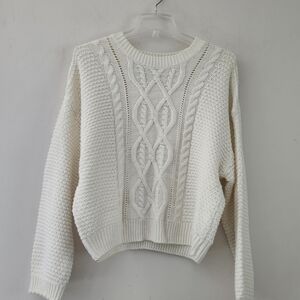 H&M Cream Cable Knit Sweater